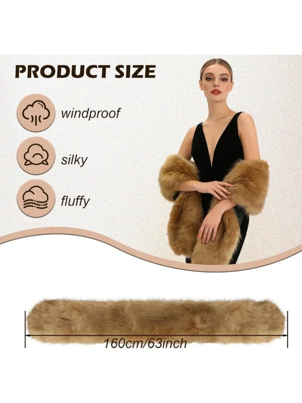 Cozy Faux Fur Collar Scarf Wrap | Fluffy Winter Shawl & Neck Warmer Accessory